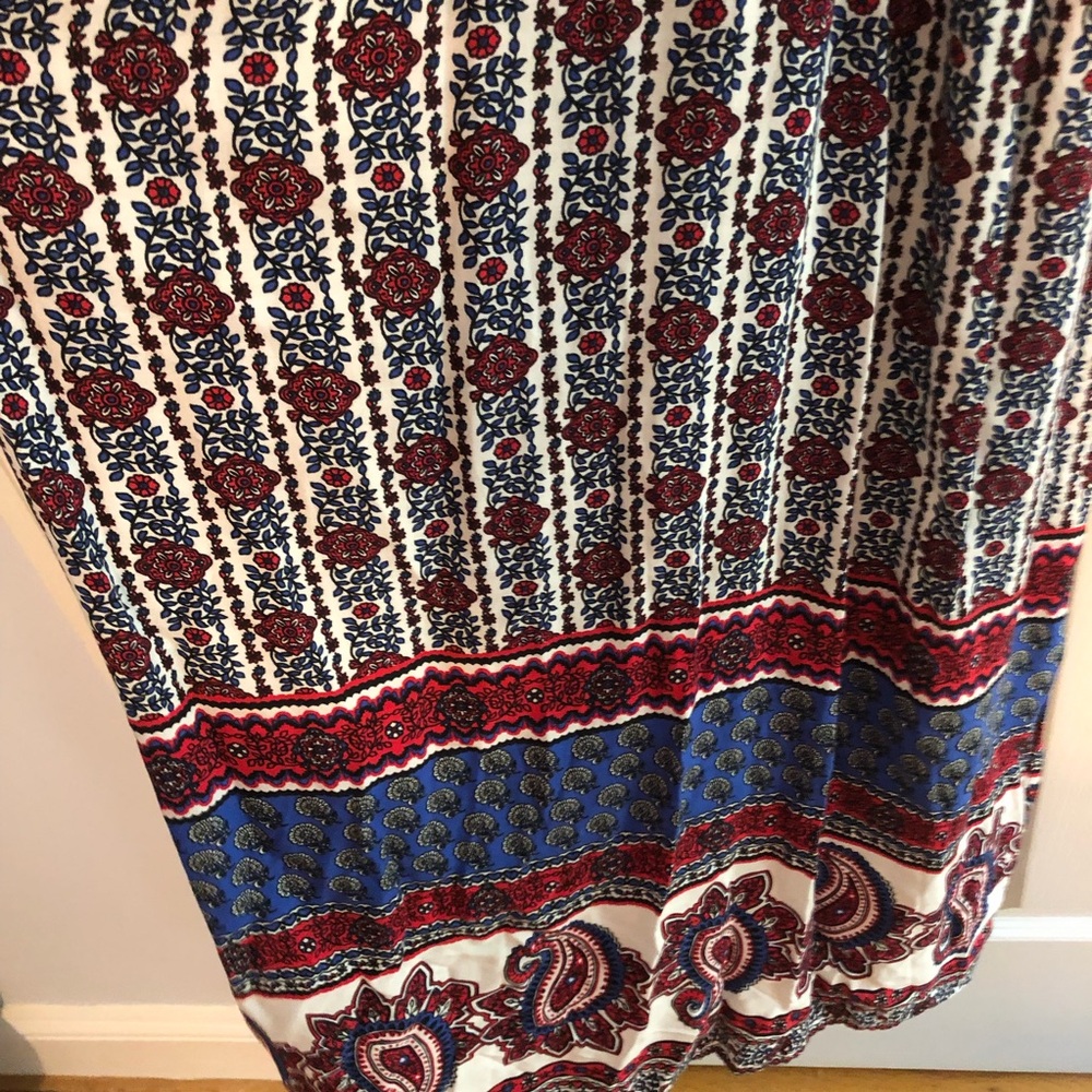 Lulumari Vibrant Red and Blue Maxi Dress